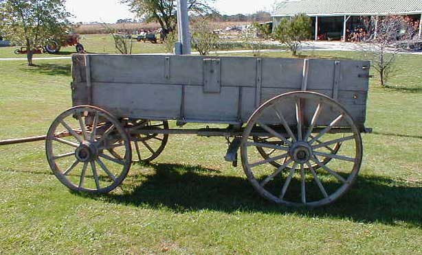 wagon with wooden sides